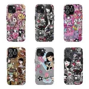 Kawaii Tokidoki Cartoon Shockproof Smartphone Case - Heavy-Duty Tough Rubber & Polycarbonate Cover, Custom-Fit for iPhone 11-17 Pro Max Plus, Drop Protection Accessory for Women’s Handheld Devices