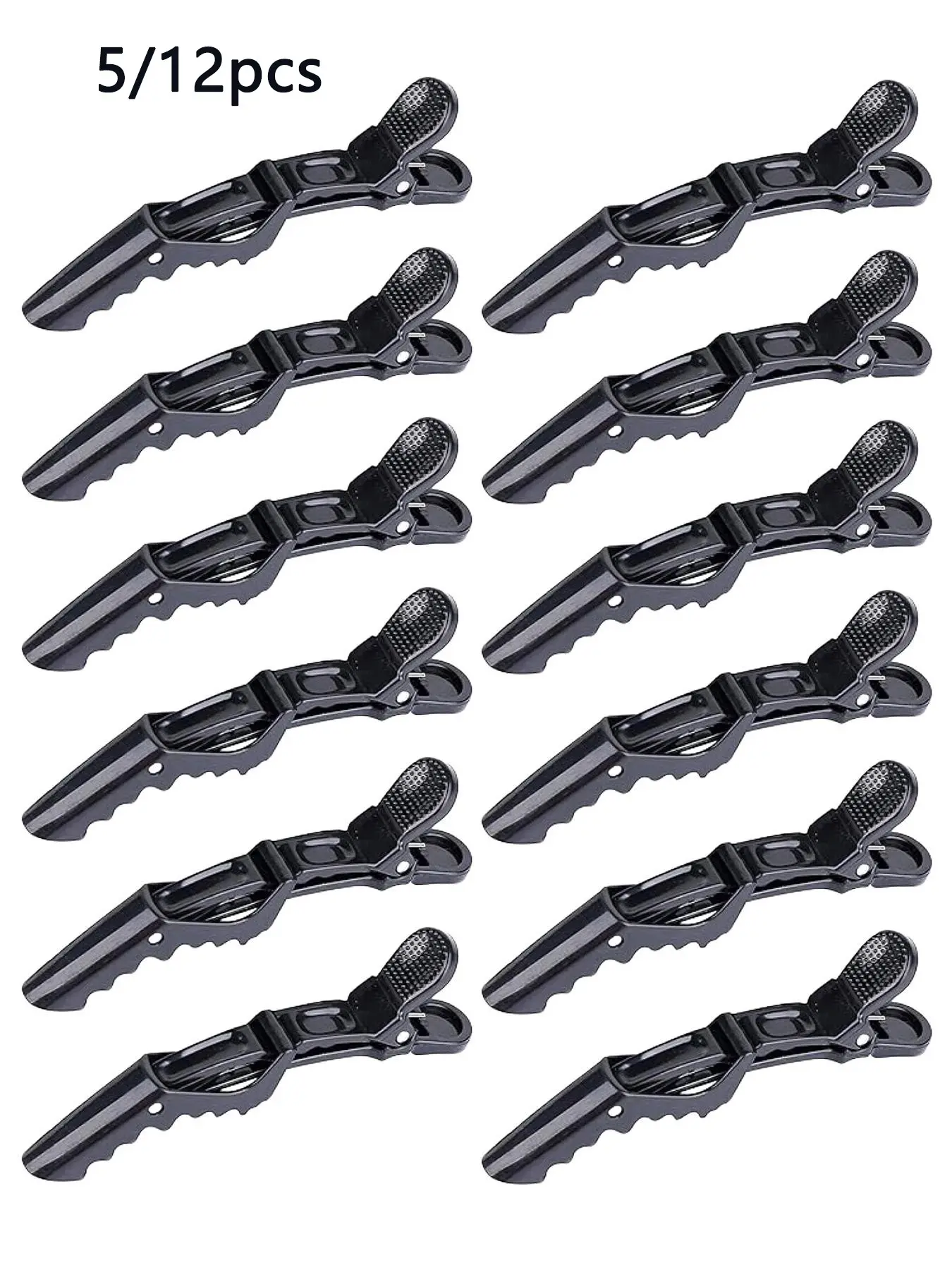 5/12pcs multifunctional hair styling split clip positioning zone crocodile clip suitable for professional hairdressers, women's hair clips, plastic anti slip hair clips, professional hair clips, hair salon zone clips, Non Slip Clips