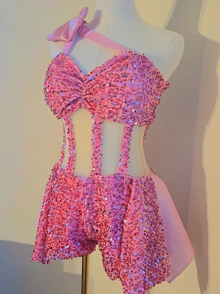 Romper Quinceañera para baile sorpresa color rosa pastel Size XS