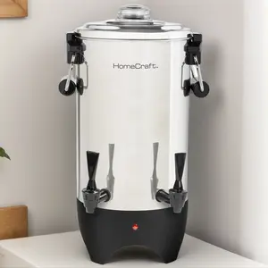 HomeCraft™ Quick-Brewing 1000-Watt Automatic 45-Cup Coffee Urn, Stainless Steel