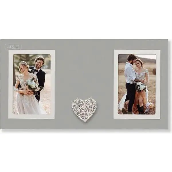 "Elegant Photo Frame for Couples - Holds Two 4x6 Pictures - Unique Wedding Gift for Newlyweds - Thoughtful Bridal Shower Present - Reusable Keepsake for Anniversaries"