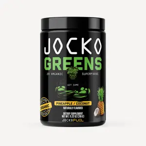 Jocko Fuel Greens Powder (Coconut/Pineapple Flavor) - Organic Greens & Superfood Powder for Healthy Green Juice Healthcare Dietary Supplement Edible