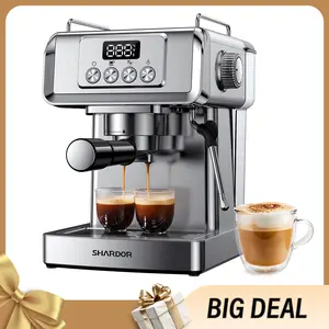 SHARDOR Espresso Machine, 20 bar Expresso Coffee Machines with Milk Frother Steam Wand, Latte & Cappuccino Coffee Maker for Home, 1350W