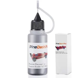 Graphite Powder 0.5OZ for Pinewood Car, Powder Dry Lube, for Door Hinge, Lock Graphite Spray, Compatible with Derby Car Weights Kits Wheels Axles