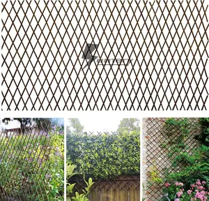 Sumery Garden Trellis Plant Support Willow Lattice Fence Panel for Climbing Plants Vine Ivy Rose Cucumbers Clematis