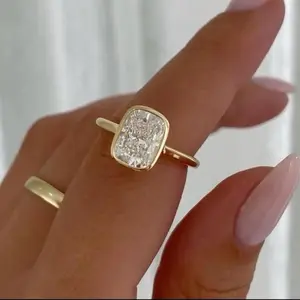 4-5ct Taylor's Sterling Silver Elongated Cushion Cocktail Ring