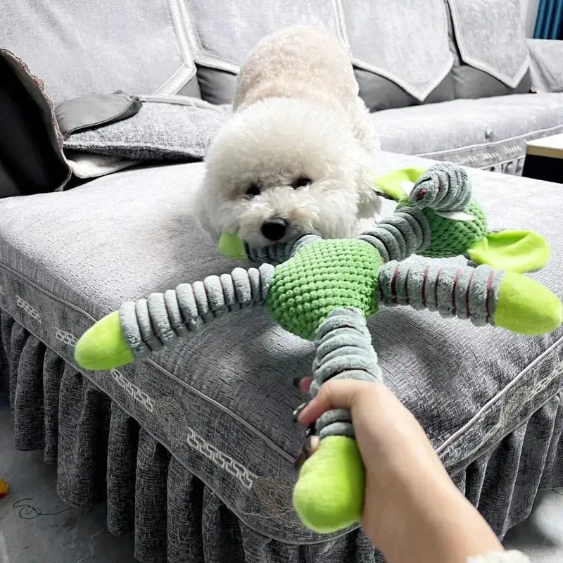 Indestructible Large Dog Squeaky Plush Toy – Animal Shape Molar Chew for Puppies & Big Dogs