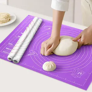 Silicone Food Baking Mat with Scale, Non-slip Baking Pad, Kitchen Baking Mat, Bakeware, Baking Accessories for Home Kitchen, Easy To Clean