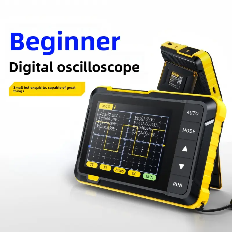 FNIRSI DSO152 Digital Oscilloscope Kit - Lightweight Portable Handheld Design with Waveform Detect, Electrical Measuring Tool for Beginners, Circuit Maintenance & Automotive Testing