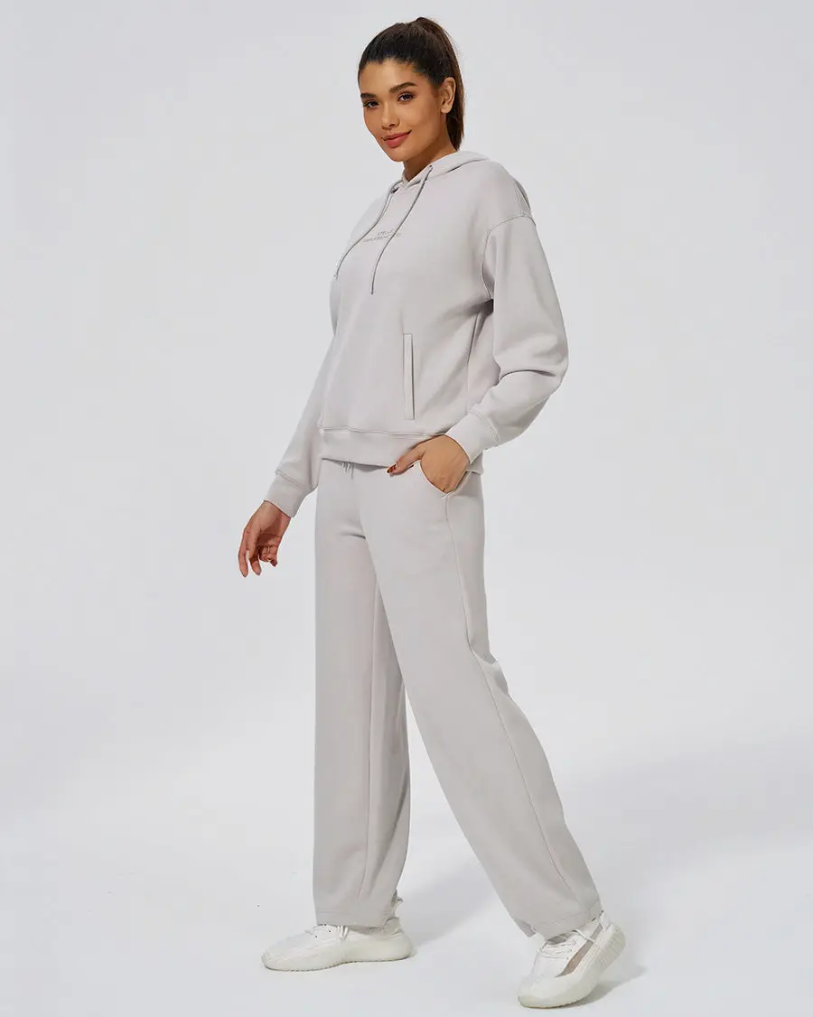 2 Piece Lounge Set | Classic-Fit Spacer Hoodie and Sweatpants with Pockets