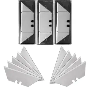 Vickay 30 Pack Utility Knife Blades, SK5 Steel Heavy Duty Box Cutter Replacement Blades with Plastic Case, Standard Size Razor Blades for Most Standard Utility Knives