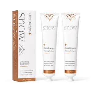 SNOW Extra Strength Nano-Hydroxyapatite Whitening Toothpaste Multipack Bundle | Oral Care with Kaolin | Non-GMO & Enamel Safe Teeth Whitening Antibacterial Toothpaste | Mint Flavor