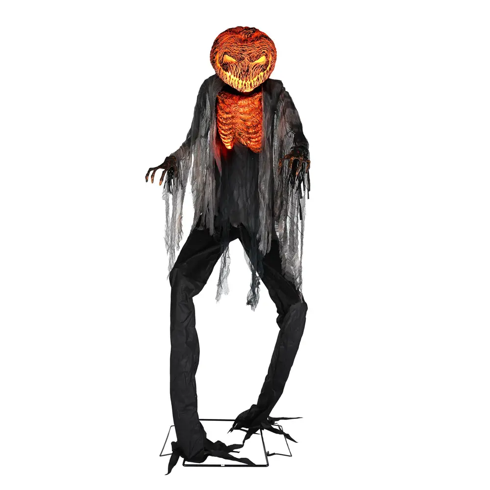Yescom 7 Ft Animatronics Pumpkin Halloween Animated Decoration Light & Sound Sensor
