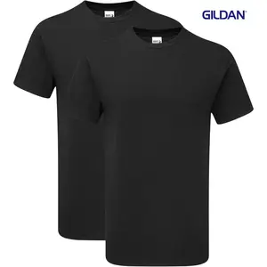 Gildan Adult Heavyweight Pure Cotton T-Shirt Style G5000 Two-Piece Set Menswear Top Soft Ring Spun Cotton Classic Fit