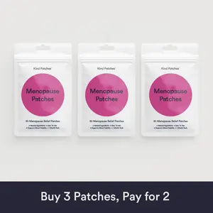 3 Packs of Kind Patches Menopause Patches, Natural Ingredients, Easy To Use, Supports Mood Stability, 3 Months Supply