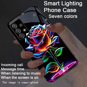 Colorful Intelligent Voice-Controlled Luminous Phone Case Casing, Protective, Suitable for Galaxy A56/A55/A54/A53/A52/A42/A41/A36/A35/A34/A26/A25/A17/A16/A15/A14/A73/A72/A71 - Night Light Technology