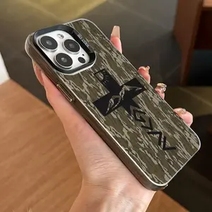 Camo Pattern Phone Case, Durable Phone Protective Cover, Phone Accessories Compatible with iPhone XR 11 12 13 14 15 Plus 16 Pro Max, Casing