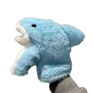 Cute Shark Hand Puppet Gloves Plush Doll Warm Shark Arm Stuffed Toy Open Mouth Puppet Birthday Gift for Kids
