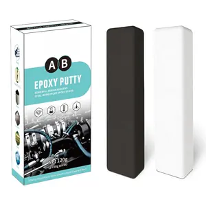 Epoxy Putty, 120g Hard and Fast Metal Epoxy Putty, Metal, Sculpture, Hard Plastic, Stone,  Fast Bonding and Repair, 2 Part Epoxy Putty Heat Resistant and  (Black)