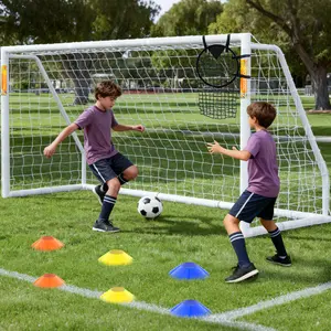 #Summervibes ABORON Soccer Goal - 12x6/10x6/8x6/6x4FT HPVC Soccer Goals for Backyard, Portable & Weatherproof Soccers Goal w/Soccer Net Durable Post for Adults & Youth Outdoor's Practice Training