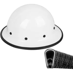 Full Brim Hard Hat Guard Strip Protective Edge Trim Hard Hat Accessories for Helmet Protection and Durability 36.6 Inch Length