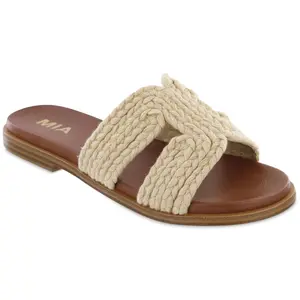 MIA Braided Woven Slip-On Sandals - Poet