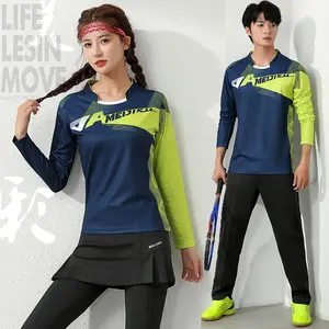 New quick-dry sportswear: long-sleeve and long-pants set, unisex sports two-piece skirt-pants
