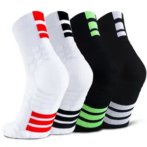 Men's Mid-Calf Sports Socks for Badminton  Running & Basketball - Thick Terry Cushioned Sole  Anti-Slip & Shock Absorbing - Ideal for Fall and Winter