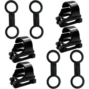 8 Pack Scuba Dive Universal Plastic Clip Snorkel Keeper Tube Holder, Scuba Diving Dive Snorkeling Silicone Snorkel Mask Strap Keeper Holder Clip Retainer Attachment Gear Spare Part Accessories