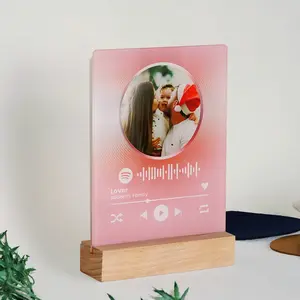Custom Vinyl Record with Photo, Personalized Colorful Song Plaque Frame with Photo, Acrylic Song Plaque, Birthday Gift, Anniversary Gift, Gift for Girlfriend Boyfriend, Couple Gift, Photo Gift, Mother's Day Gift Decor Glass photoframe Colorful Wood