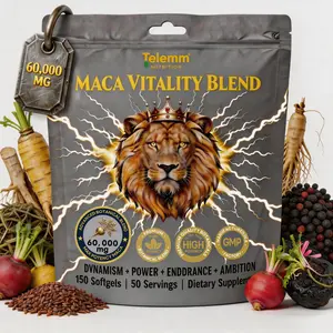 Telemm 60,000mg Maca Apex Blend | Supports Dynamism & Ambition | Enriched with Shilajit, Ashwagandha & Fenugreek