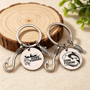 A Fashionable Fish Hook Keychain Perfect for Fishing Enthusiasts, Ideal Gift for Father's Day