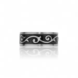 Ride the Wave - Handcrafted Stainless Steel Geometric Spoon Ring