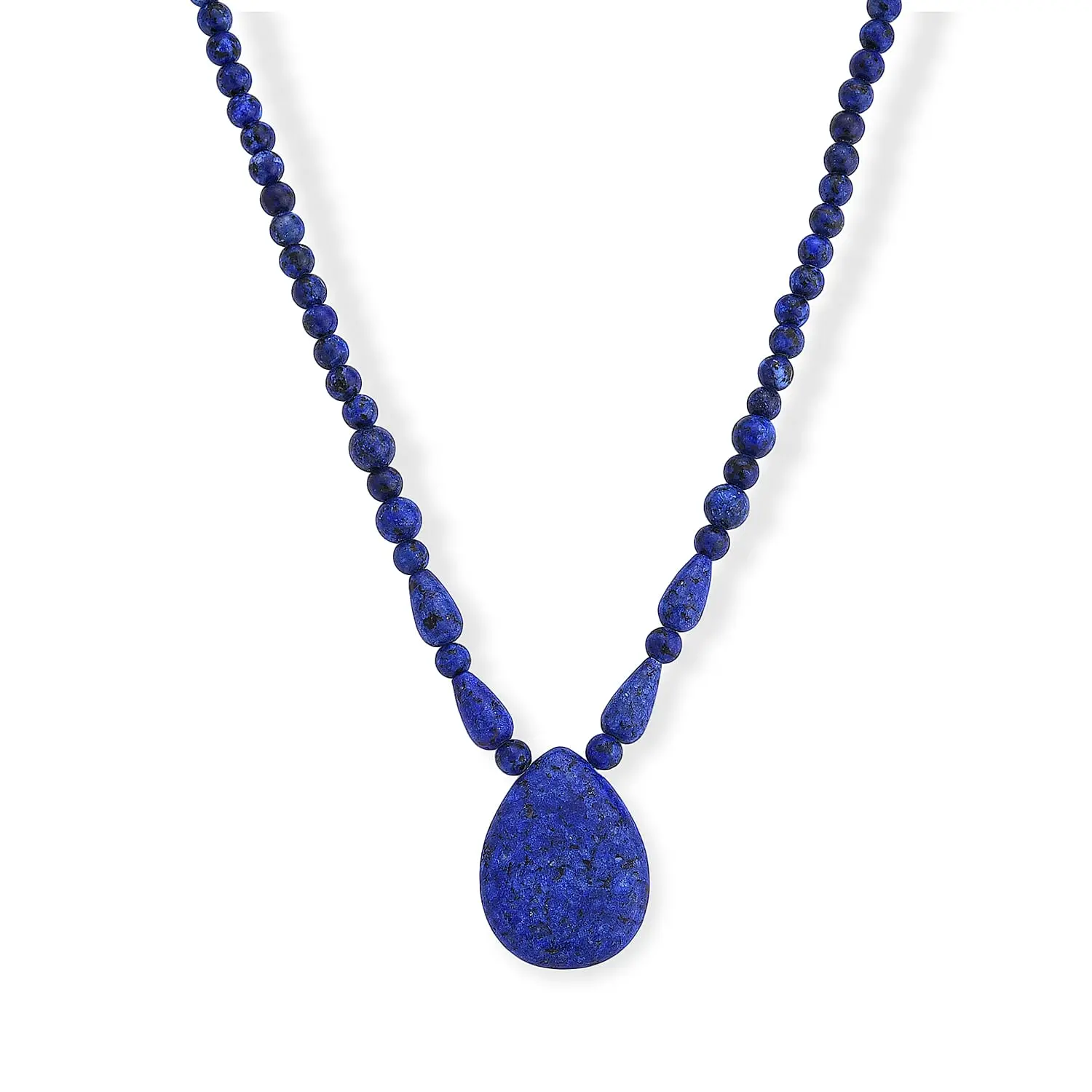 Lapis Lazuli 230.00 ctw Necklace in Stainless Steel (18-20 Inches)