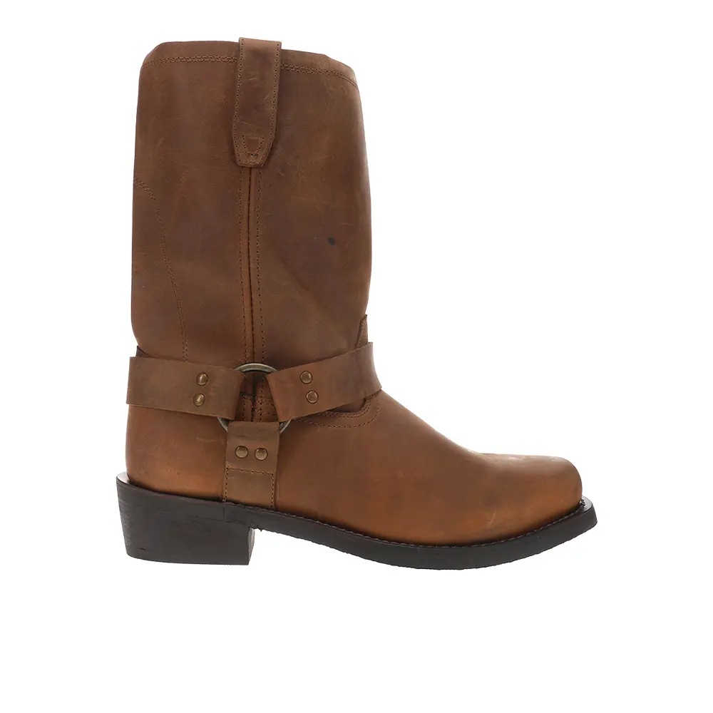 Dingo Boots Mens Dean Harness Square Toe Motorcycle  Casual Boots Mid Calf - Brown