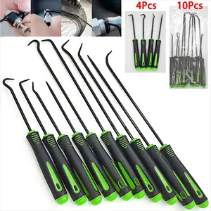 4/10 pieces of precision hook kit, automotive oil seal/O-ring gasket, mini precision hook - durable tool, suitable for automotive professional puller disassembly mechanical tools