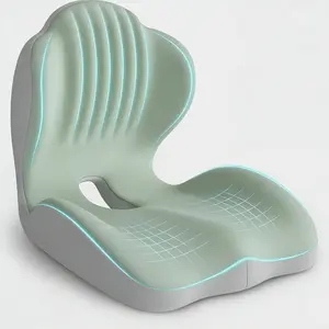 Seashell Memory Foam Seat Cushion -for Office Chair, Truck seat, Car Seat, Airplane Back Support & Sciatica Relief & Tailbone & Coccyx Pain Relief for Long Sitting and Driving Breathable BackSupport