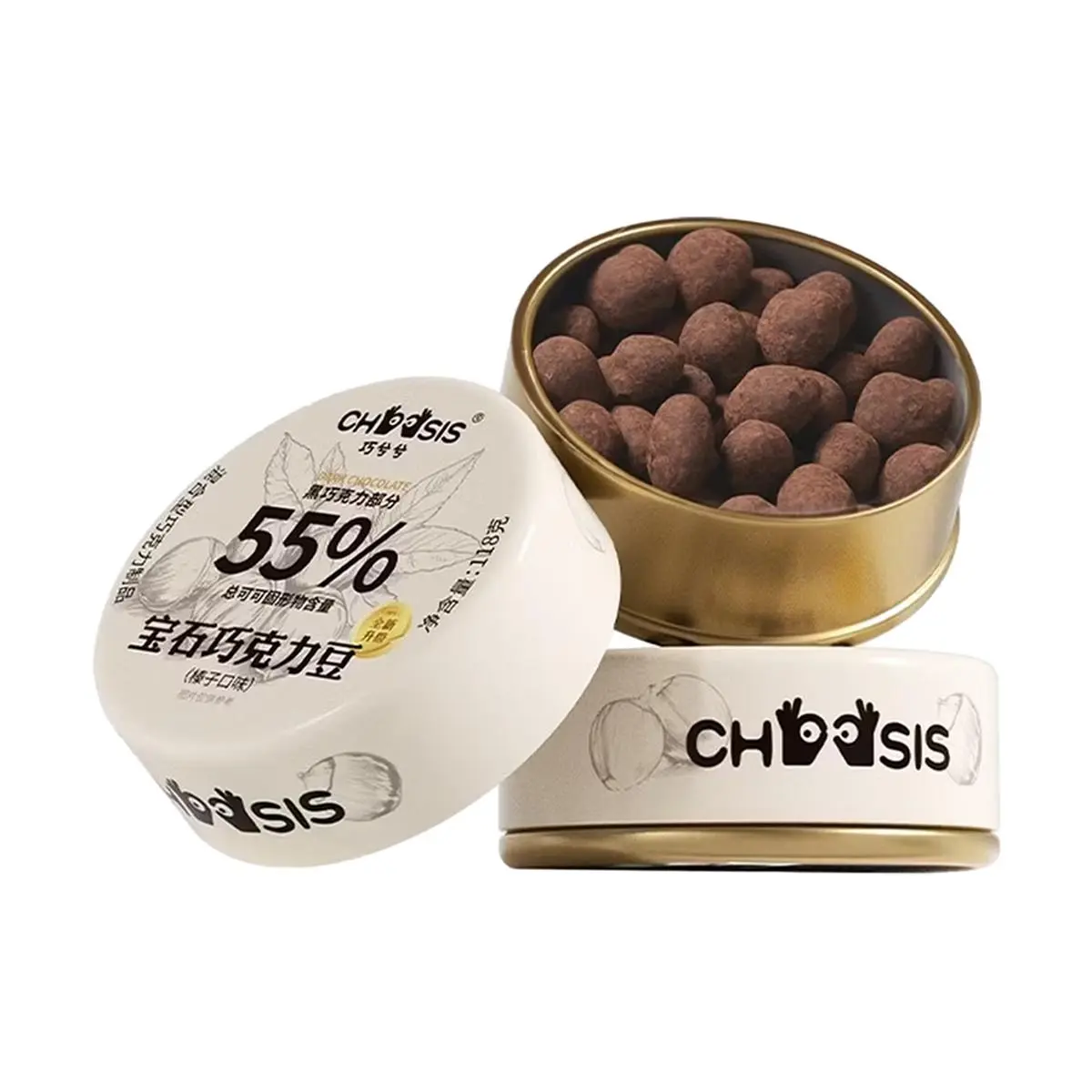 ChocSis Hazelnut Chocolate Beans 118g - 55% Dark Chocolate, Crispy & Crunchy, Popular Snack ChocSis Hazelnut Chocolate Beans 118g - 55% Dark Chocolate, Crispy & Crunchy, Popular Snack