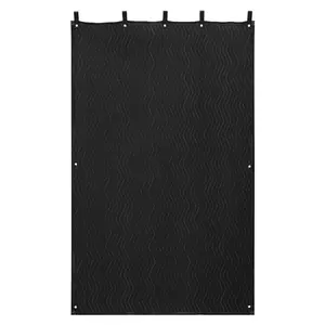 summervibes Sound Dampening Blanket with Grommets, 48x80 in Soundproof Curtain, Light Blocker for Window, Door, Music Recording, Black Studio Blanket