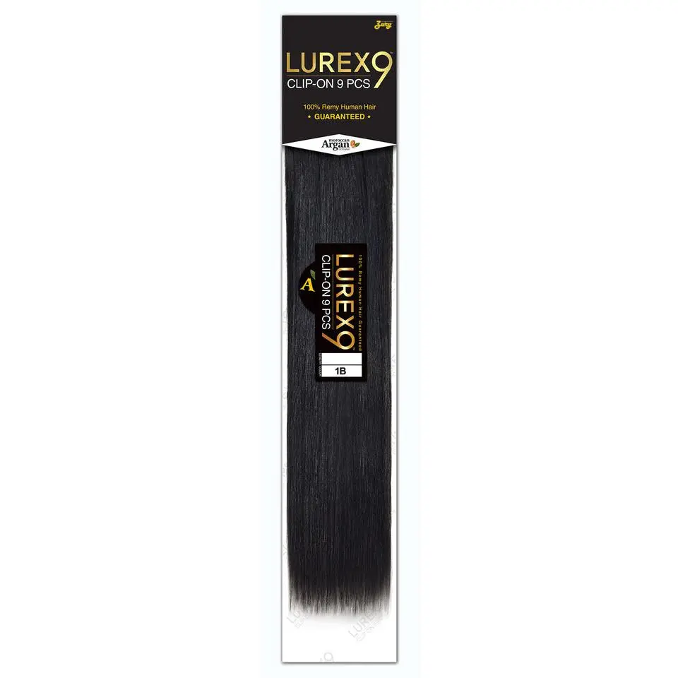 Zury Sis 100% Remy Human Hair Weave LUREX CLIP ON 9 PCS 10-14 Inch
