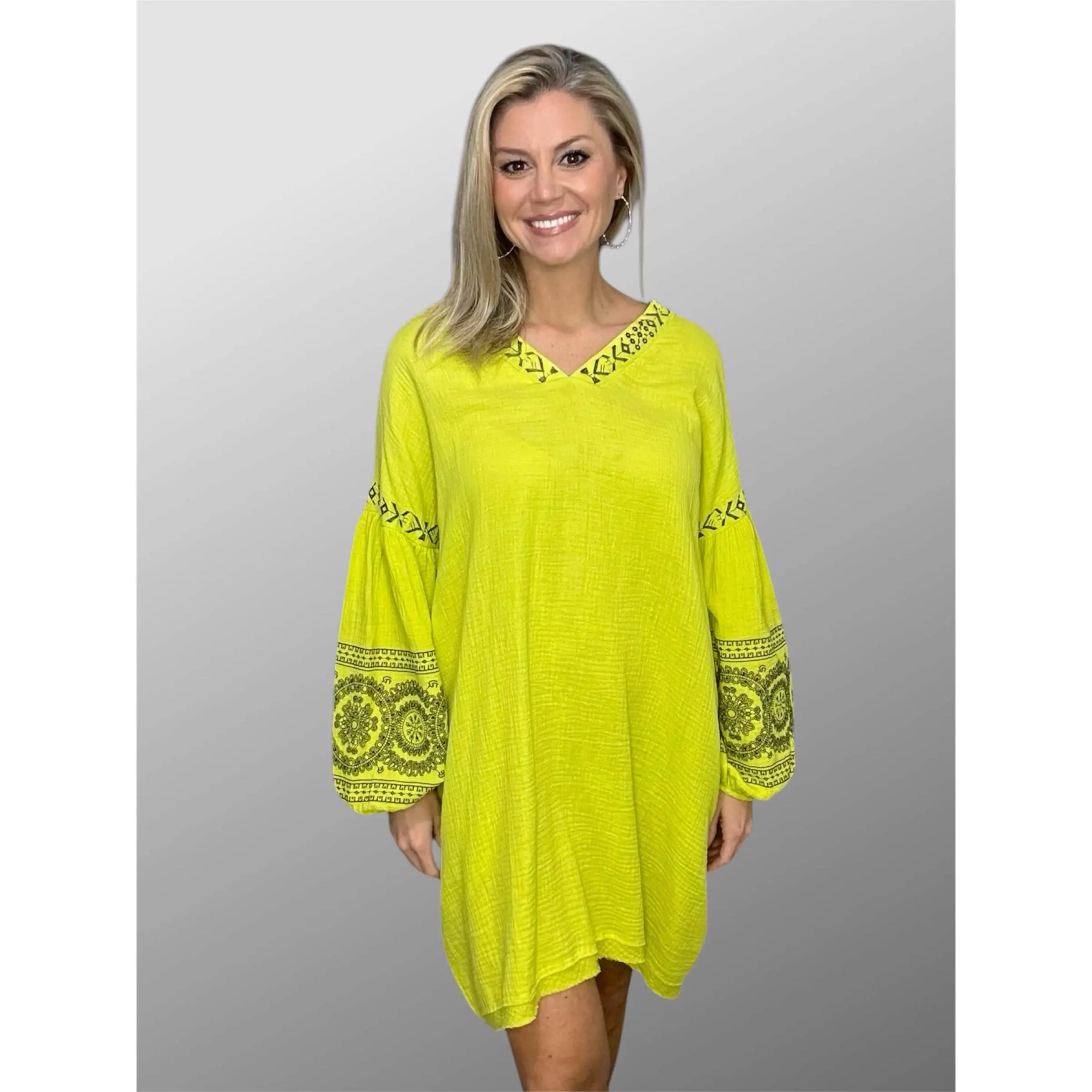 Venice Lime Gauze Dress Venice Lime Gauze Dress