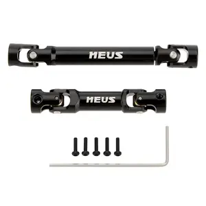 MEUS RACING Stainless Steel TRX4M Driveshaft, Drive Shaft for Traxxas 1/18 TRX4M High Trail K10/F150 RC Crawler Upgrade Parts, Black