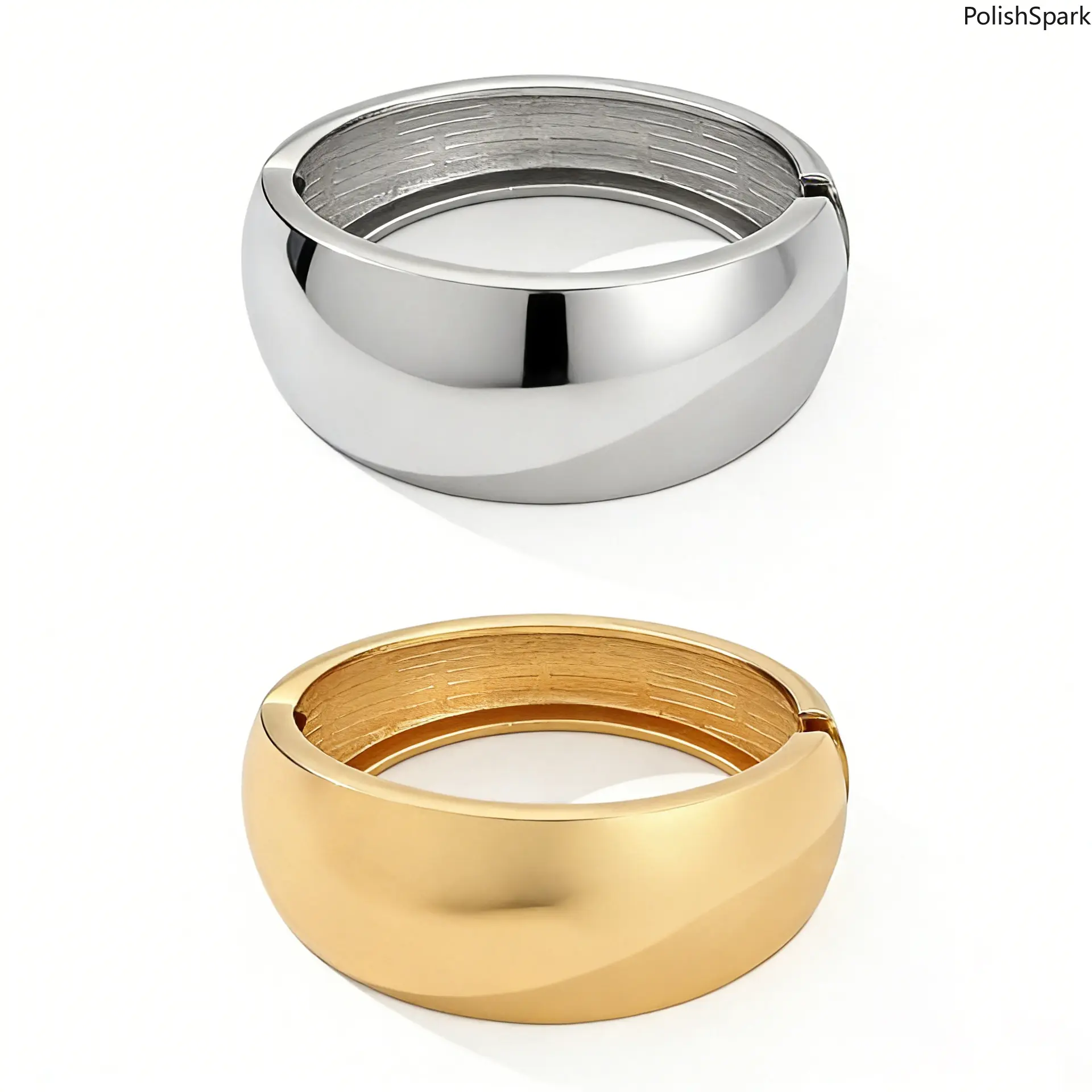 Wide Dome Open Cuff Bangle - Chunky Gold Silver Statement Minimalist Bracelet, Minimalist Bangles, Sports & Outdoor Jewelry Accessories for Summervibes,summerwins,camping essentials