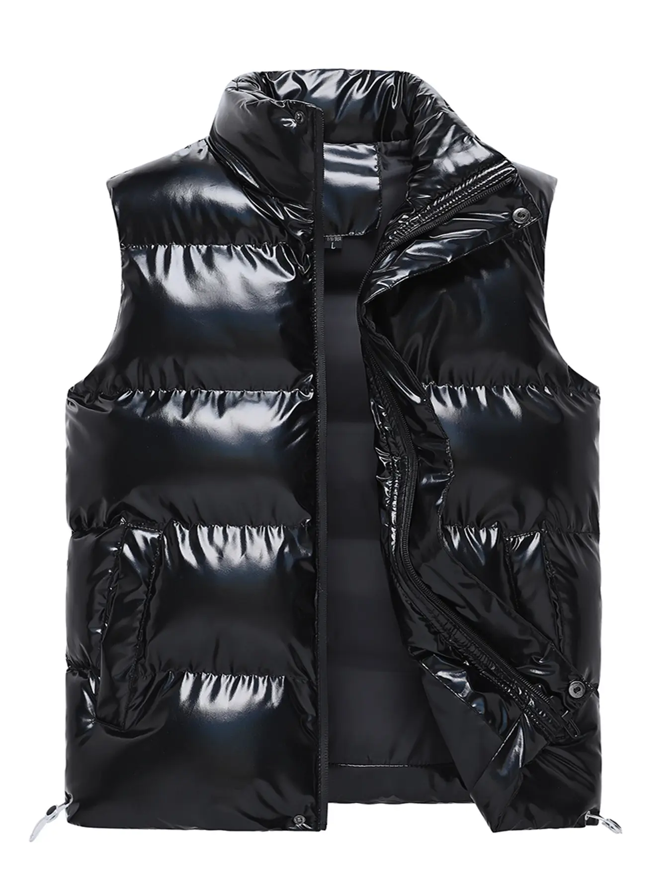 Men's Sleeveless Waistcoat Safety Jacket Outdoor Casual Solid Color Reflective Cotton Vest Gilet Vintage Multi-Functional Top Zipper Pockets Fall Classic Winter Ski Fashion Warm Short Coat