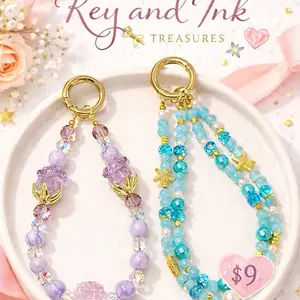 (Live purchase only)! -$9- DIY keychains, phone chains with Unique Designs and Decorative Accents (PICK ON LIVE))