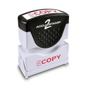 ACCUSTAMP2 Pre-Inked Shutter Stamp, Red, COPY, 1.63 x 0.5