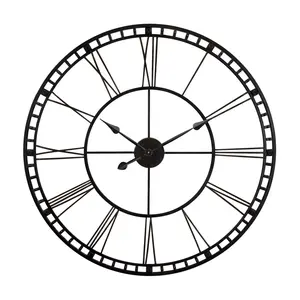 Infinity Instruments Tower XXL Wall Clock, Black, 39"