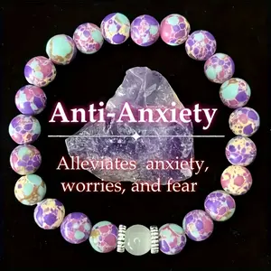 Handmade Natural Turquoise Cat Eye Beaded Bracelet Men & Women Vibrant Purple, Green, Pink, and Blue Beads Chain Bohemian Natural Stone Bracelet Gift