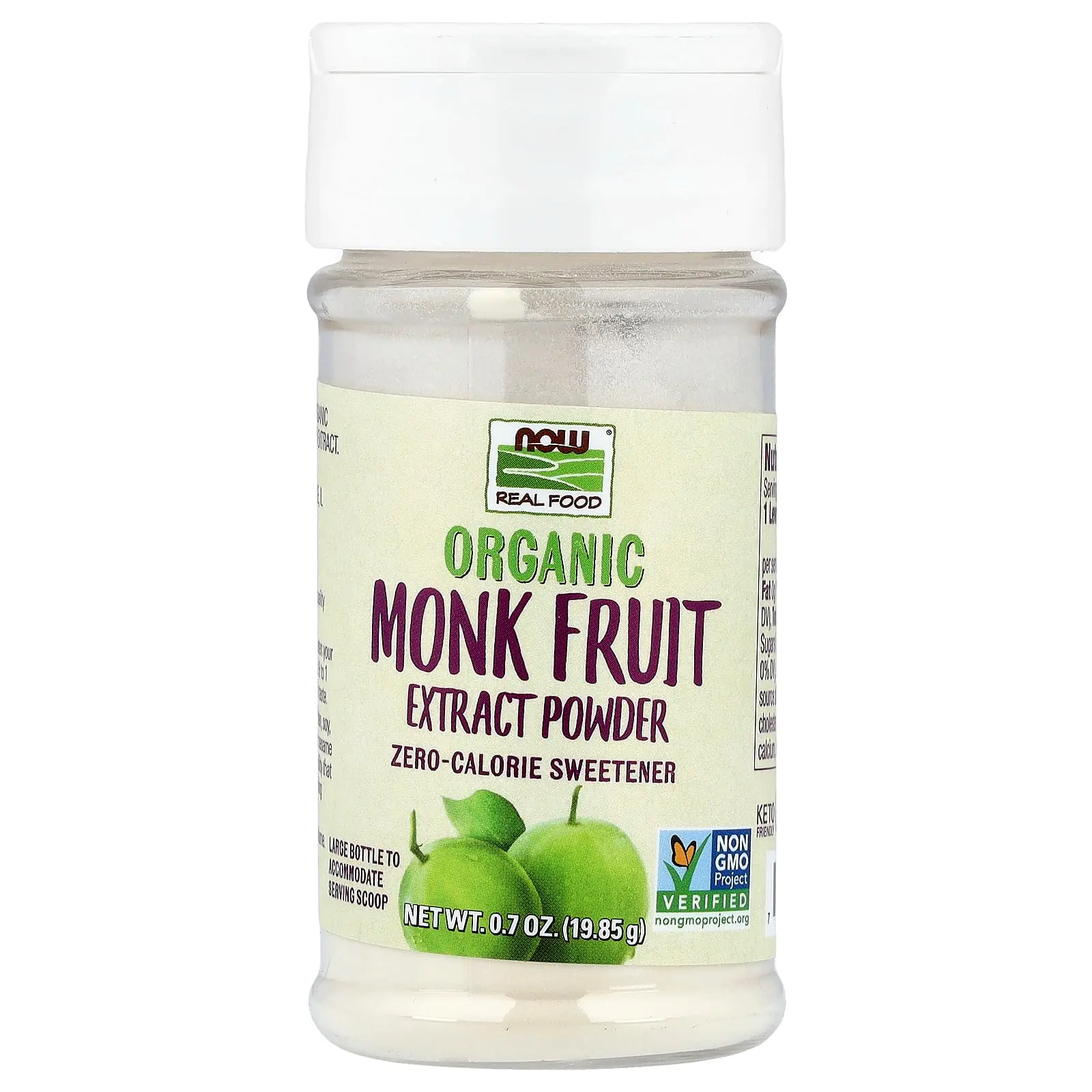 NOW Foods Real Food, Organic Monk Fruit Extract Powder, 0.7 oz (19.85 g)