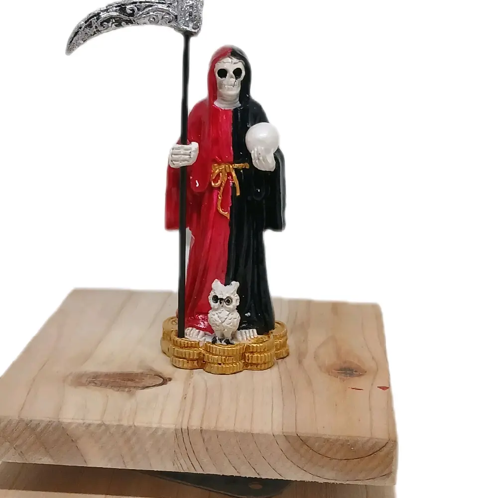 Santa Muerte Hand Painted Reversible Misteriosa,santa muerte reversible,santa muerte,holy death,death